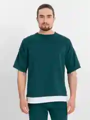 Зеленый костюм спортивный, мужской: футболка, штаны