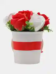 Алый букет из вспененного мыла , подарок на Новый год маме,сестре,коллеге ,подарочный набор