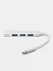 Белый usb-хаб, разветвитель на 4 порта, Type-C, переходник Hub 3.0, концентратор