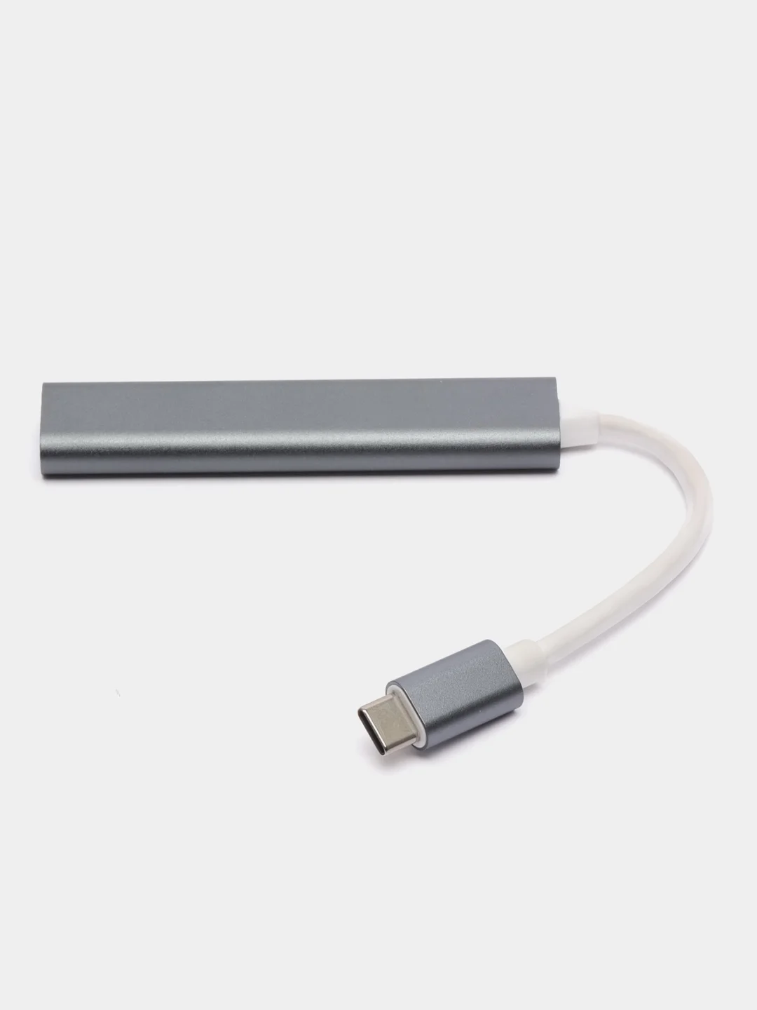 Серый usb-хаб, разветвитель на 4 порта, Type-C, переходник Hub 3.0, концентратор