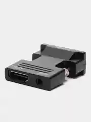 Черный портативный адаптер, переходник-конвертер HDMI-VGA, с аудио выходом 3,5 мм