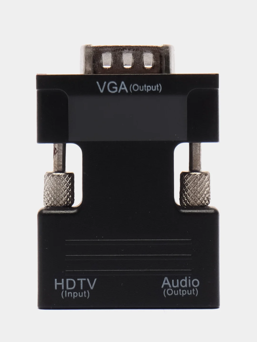 Черный портативный адаптер, переходник-конвертер HDMI-VGA, с аудио выходом 3,5 мм