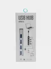 Белый разветвитель универсальный, USB-hub, 4 порта