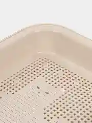 Бежевый лоток туалет для кошек и собак с сеткой и бортом