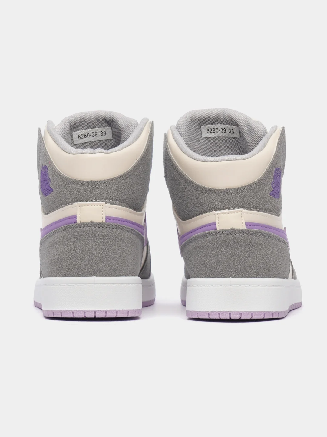 Серый металлик кроссовки женские высокие Nike, Air Jordan