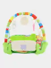 Зеленый детский развивающий игровой музыкальный коврик