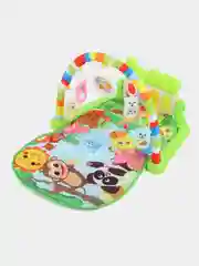 Зеленый детский развивающий игровой музыкальный коврик