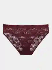 Бордовый женские гипюровые трусы
