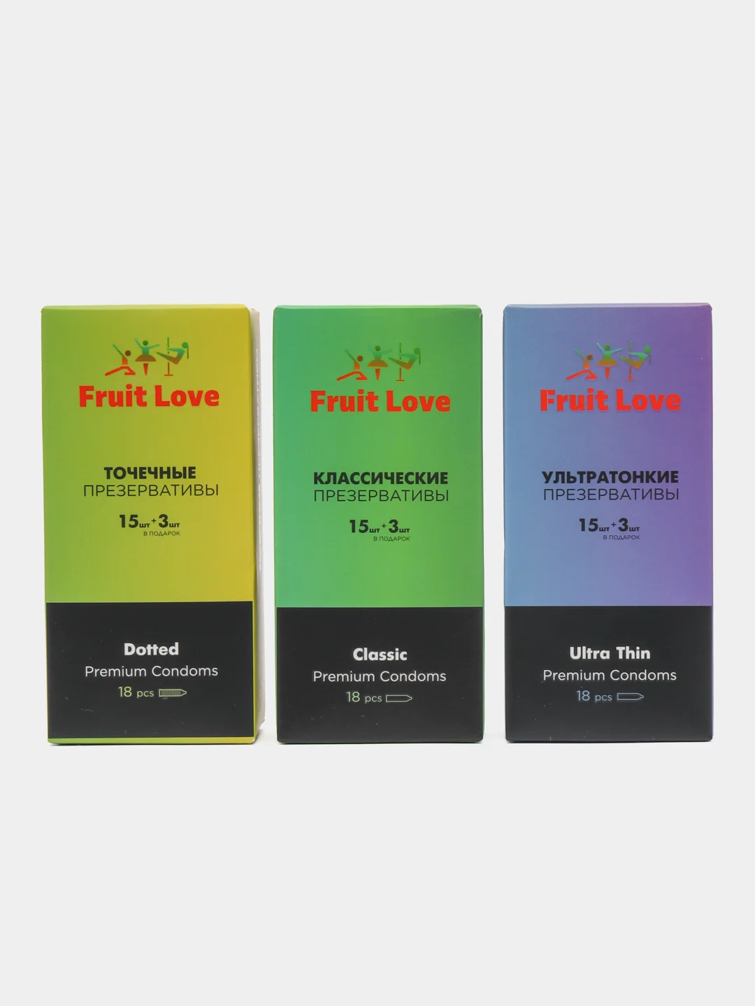 Разноцветный презервативы ультратонкие Fruit Love