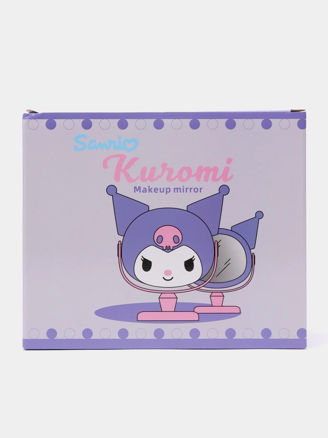 Фиолетовый зеркало настольное аниме Куроми, зеркальце Kuromi одностороннее, зеркало косметическое