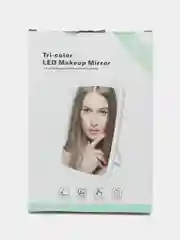 Белый зеркало с подсветкой настольное для макияжа косметическое сенсорное