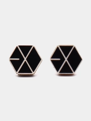 Серьги-пусеты EXO, деревянные