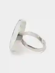 Серый металлик серьги, кольцо, браслет, цепь на шею