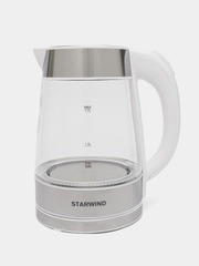 Чайник электрический StarWind SKG2011, 2200 Вт, белый и серебристый