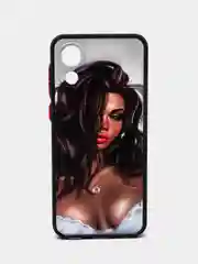 Коричневый чехол с ярким рисунком/принтом на Samsung Galaxy A03 Core (Самсунг А03 кор)