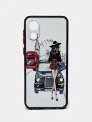 Белый чехол с ярким рисунком/принтом на Samsung Galaxy A03 Core (Самсунг А03 кор)