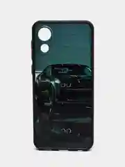 Серый чехол с ярким рисунком/принтом на Samsung Galaxy A03 Core (Самсунг А03 кор)