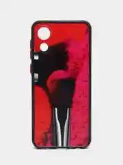 Розовый чехол с ярким рисунком/принтом на Samsung Galaxy A03 Core (Самсунг А03 кор)