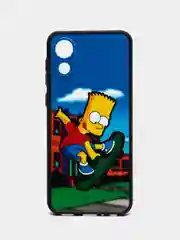 Голубой чехол с ярким рисунком/принтом на Samsung Galaxy A03 Core (Самсунг А03 кор)
