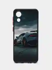 Хром чехол с ярким рисунком/принтом на Samsung Galaxy A03 Core (Самсунг А03 кор)