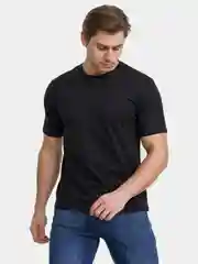 Черный футболка мужская, хлопок, однотонная