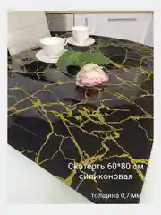 Угольный гибкое стекло с рисунком, силиконовая скатерть с рисунком, жидкое стекло на стол