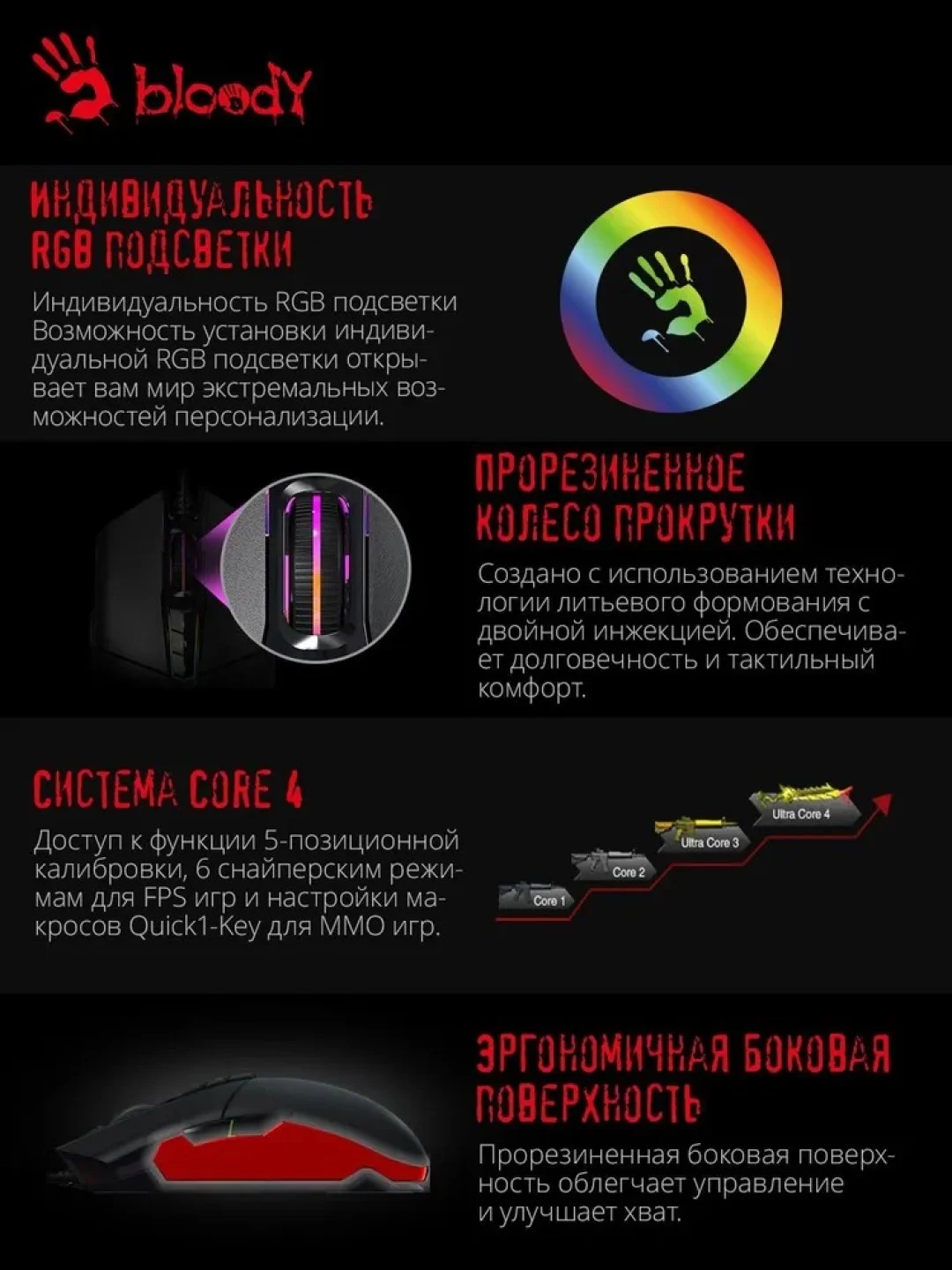 Мышь компьютерная A4Tech Bloody P91s, оптическая, USB, игровая