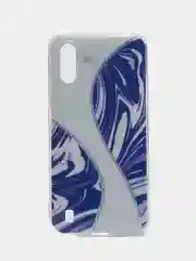 Синий чехол Samsung Galaxy A01 / M01, Самсунг Галакси А01 / М01 силиконовый с мраморным рисунком