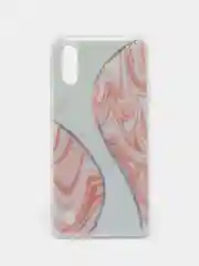 Розовый чехол Samsung Galaxy A01 / M01, Самсунг Галакси А01 / М01 силиконовый с мраморным рисунком