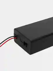 Черный батарейный отсек 2 x 18650 Li-ion закрытый с выключателем