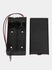 Черный батарейный отсек 2 x 18650 Li-ion закрытый с выключателем