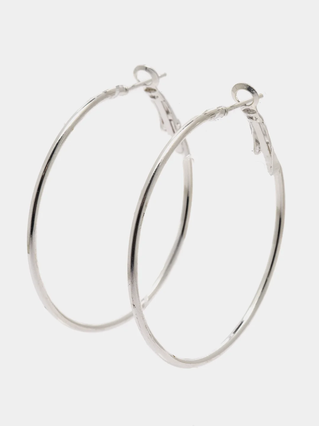 Серебряный серьги кольца Конго, 12 размеров