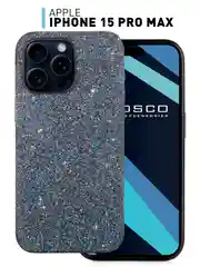 Чехол на Apple iPhone 15 Pro Max блестящий ROSCO пластиковый с силиконом, камнями стразами