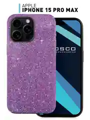 Чехол на Apple iPhone 15 Pro Max блестящий ROSCO пластиковый с силиконом, камнями стразами
