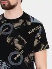 Угольный футболка мужская с принтом, хлопок