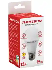 Лампочка светодиодная THOMSON TH-B2007 13 Вт, E27, А60, груша, 3000K теплый белый свет