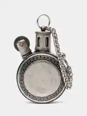 Серебряный зажигалка бензиновая в форме карманных часов