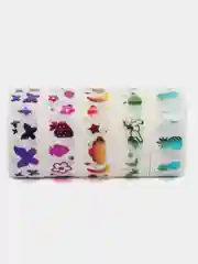 Серебряный скотч декоративный, для скрапбукинга, бумажный,  клейкая лента, 5 шт в наборе