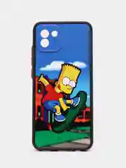 Голубой чехол с рисунком на Samsung Galaxy A03 (Самсунг Галакси А03)