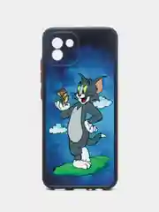 Синий чехол с рисунком на Samsung Galaxy A03 (Самсунг Галакси А03)