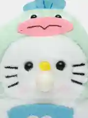 Бирюзовый брелок на сумку плюшевый Хеллоу Китти, мягкая игрушка Hello Kitty