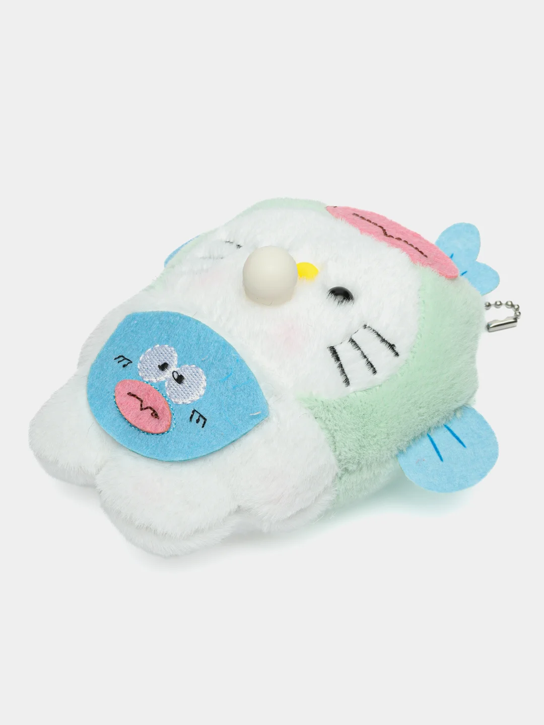 Бирюзовый брелок на сумку плюшевый Хеллоу Китти, мягкая игрушка Hello Kitty