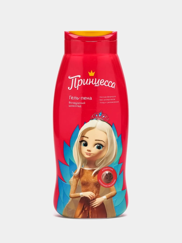 Принцесса Детская гель-пена для ванн Воздушный шоколад для девочек, 400 мл