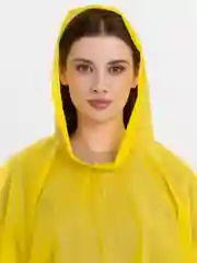 Желтый дождевик-пончо