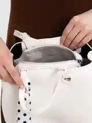 Молочный сумка женская, классическая, базовая