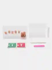 Конфетный накладные ногти с дизайном и клеем, набор накладных ногтей