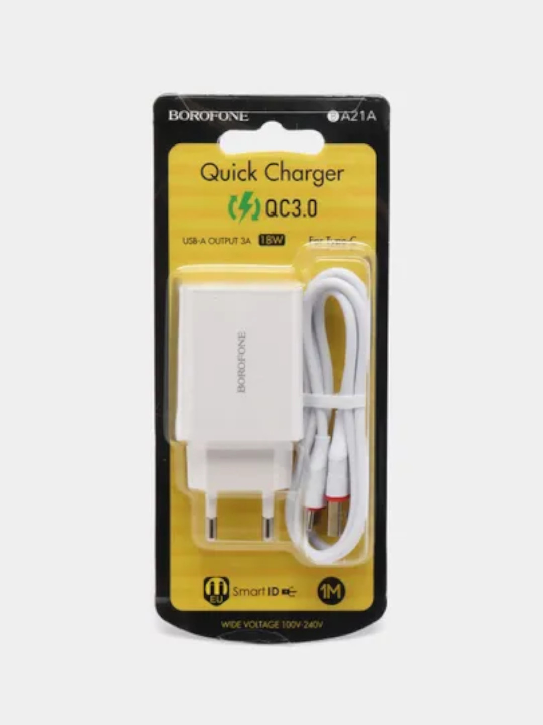 Зарядное устройство Borofone BA21A с быстрой зарядкой QC3.0  (Type-C/micro-USB), комплект купить по цене 399 ₽ в интернет-магазине  Магнит Маркет