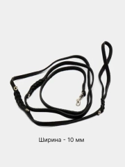 Поводок для собак, с карабином, с частичным переплетением, кожа, 1 слой, 220 см