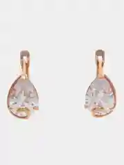 Серьги с фианитом, латунь