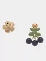 Серьги ассиметричные цветок-ягодка